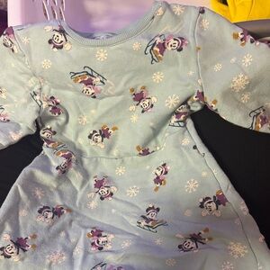 Disney Light Blue Dress with Mickey Mouse and Snowflakes